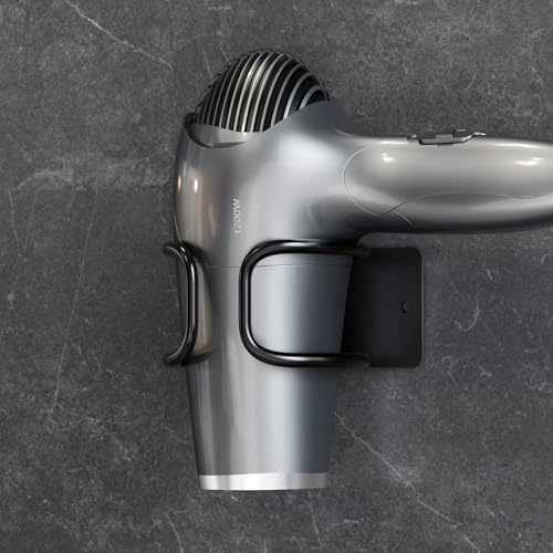 Praktischer Haartrocknerhalter für die Aufbewahrung von Haartrocknern in Badezimmern und Wohnzimmern, ohne Bohren