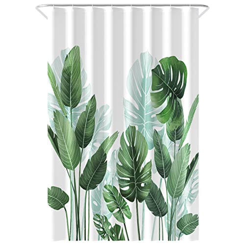 Loti Living Anti-Schimmel Duschvorhang 120x200 cm Strelitzia Polyester für die Badewanne, inklusive Ringe, schimmelhemmend und pflegeleicht