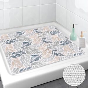Lurowo Duschmatte rutschfest 75x75 cm, PVC-Luffa-Duschmatte für Badezimmer mit antiruschmatte Eigenschaften und weichem Komfort