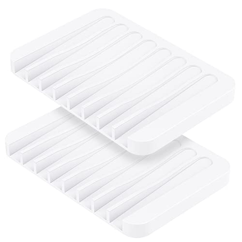 Seifenschale Silikon, Seifenhalter für Badezimmer und Küche, rutschfestes Design, Seifenablage für Bad