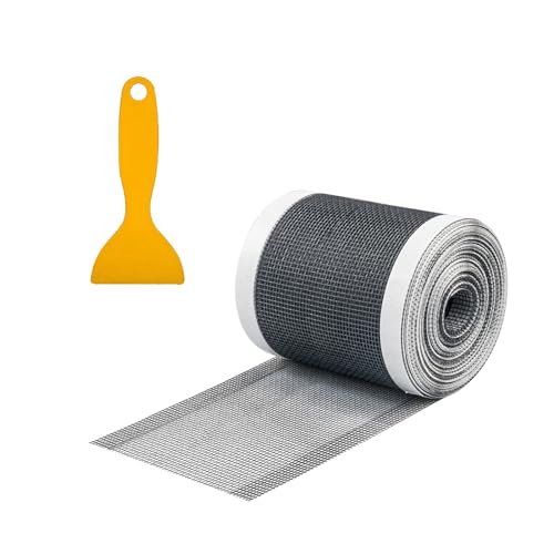 Haarsieb für die Dusche, 9 cm x 10 m, Abfluss Haarfänger, Duschabfluss mit Mesh-Design und Plastikspatel für den effektiven Auffang von Haaren im Badezimmer oder in der Küche