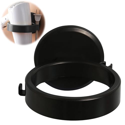 Praktischer und stylisher Haartrocknerhalter für Ihr Badezimmer. Wandhalter aus hochwertigem ABS-Kunststoff + Acrylkleber, ideal für die meisten Haartrockner geeignet.