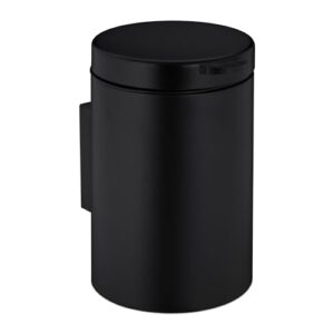 Kosmetik-Organizer für ein sauberes Badezimmer, schwarz, 3 Liter Fassungsvermögen, Wandmontage mit Absenkautomatik