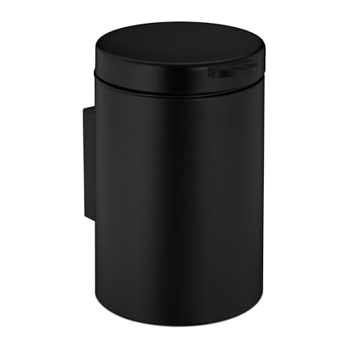 Kosmetik-Organizer für ein sauberes Badezimmer, schwarz, 3 Liter Fassungsvermögen, Wandmontage mit Absenkautomatik