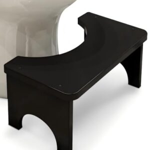 Toilettenhocker aus Bambusholz für Erwachsene, Klohocker mit ergonomischem Design und 35-Grad-Höhenanpassung, verbessert den Stuhlgang und bietet ein bequemes Sitzen im Badezimmer