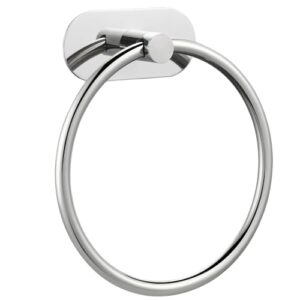 Selbstklebender Handtuchring für Badezimmer, Wandmontage Bad & Küche Handtuchhalter mit Starkem Klebstoff, Ohne Bohren Edelstahl Rostfrei Handtuchhalter