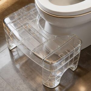 Toilettenhocker für Erwachsene, Abnehmbar WC Hocker Erwachsener 17.5 cm Höhe, rutschfest Squatty Potty rutschfest & platzsparend für bessere Darmgesundheit