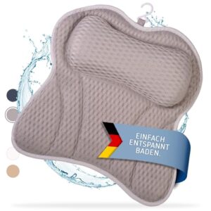 Ergonomisches Badewannenkissen mit Kopfstütze und Nackenstütze für erholsamen Badekomfort
