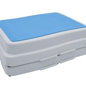 Stapelbare Trittstufen für Badezimmer, weiß, 50 x 40 cm, Antirutsch, Tritthocker für Senioren und Kinder