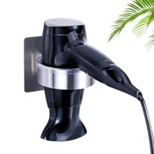 Praktischer und modischer Haartrocknerhalter für das Badezimmer. Selbstklebender Aufkleber ohne Bohrungen.