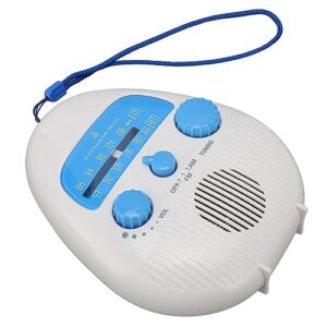 Wasserdichtes Duschradio mit Drehknopf, Eingebautem Lautsprecher und Einstellbarer Lautstärke für Badezimmer und Freizeit