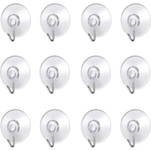 ALLBASA Wandhaken mit Saugnapf, kleine Saugnäpfe aus Kunststoff mit rundem Haken für Badezimmer und Küche