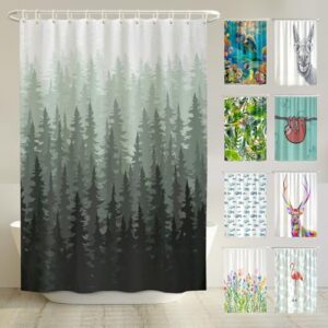 Tannenwald Anti-Schimmel Duschvorhang 180x200 cm aus recyceltem Polyester, anti-schimmelig und wasserdicht, ideal für das Badezimmer