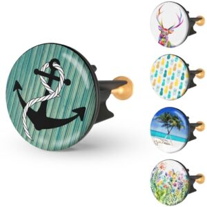 Arteneur Waschbeckenstöpsel 40mm Anker - Edelstahl Excenterstopfen mit extra Schwerer Messingschraube für stabilen Halt | Universeller Abflussstopfen für Waschbecken