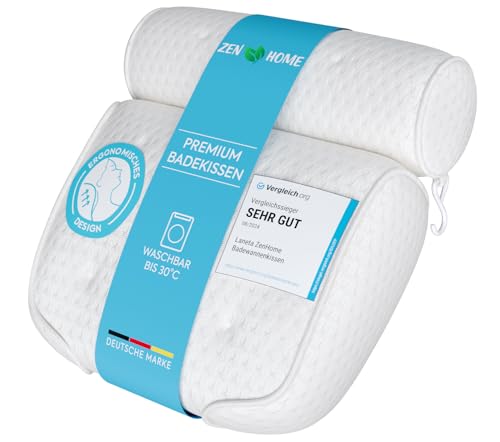 Ergonomisches Badewannenkissen mit 5D Spezial-Schaum, antibakteriell und hygienisch, für Nacken und Schulterpartien