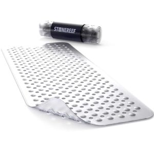Badewannenmatte rutschfest 101x40 cm - Antirutschmatte für Badewanne und Dusche, BPA-frei, schimmelresistent und maschinenwaschbar