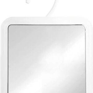 Beschlagfreier Duschspiegel mit 360° drehbarer Haken, Rasierspiegel für die Dusche, bruchsicher und beschlagfrei, ideal für Badezimmer