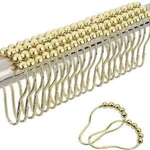 Duschvorhangringe, 20 Stück Edelstahl Duschvorhang Haken mit glänzendem Gleitsystem für Badezimmer