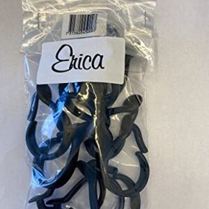 Duschvorhangringe in Schwarz, 12er Packung, für Duschstange, Erica Produkt