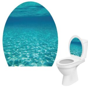 Abnehmbarer WC-Sitz Aufkleber, Vinyl Aufkleber für Badezimmer, langlebige und praktische Dekoration, leicht einsetzbar