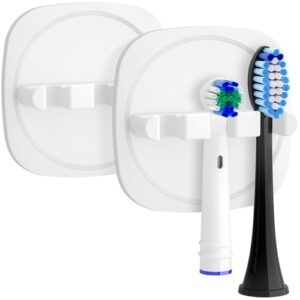 Fixchord Zahnbürstenhalter für elektrische Zahnbürsten, 2 Stück, Badezimmer Zubehör, weiß