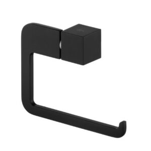 Moderner Design Toilettenpapier-Halterung schwarz Klopapierhalter Metall, Wand-Toilettenpapierhalter selbstklebend oder zum Schrauben für das Badezimmer