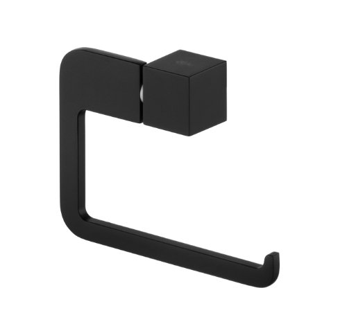 Moderner Design Toilettenpapier-Halterung schwarz Klopapierhalter Metall, Wand-Toilettenpapierhalter selbstklebend oder zum Schrauben für das Badezimmer