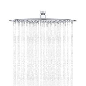 Edelstahl Kopfbrause Regendusche, Duschkopf mit silberner Oberfläche und 12 Zoll Durchmesser