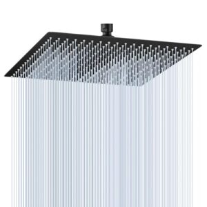 KINLIV Regen-Dusche 40CM Duschkopf aus Edelstahl mit Wasserfall-Funktion, 360° verstellbarer Duschkopf für Wannen und Spas, Anti-Kalk-Design mit weichen Silikondüsen