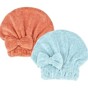 Mikrofaser-Handtuch für Haare, super saugfähig, 2 Stücke, Kopfhandtuch, Haarturban, Schnelltrocknend, Geschenke für Damen & Mädchen