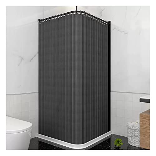 Wasserdichter Duschvorhang für Badezimmer, faltbar und platzsparend, ideal für Ecken und Duschkabinen