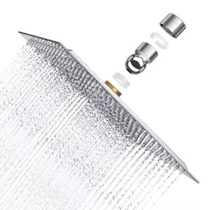 Regendusche 8 Zoll (20x20cm) Edelstahl Duschkopf Anti-Kalk-Düsen, quadratischer Regenduschkopf mit edelstem Aussehen und korrosionsbeständiger Eigenschaft.
