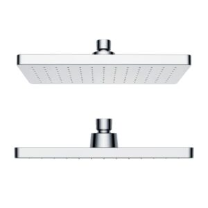 Regenwalddusche mit Selbstreinigungsfunktion, kaltfreie und rostfreie Düse für Wellness-Shower, verchromter und eckiger Design