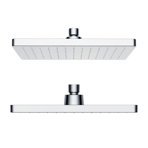 Regenwalddusche mit Selbstreinigungsfunktion, kaltfreie und rostfreie Düse für Wellness-Shower, verchromter und eckiger Design