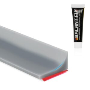 Rechtwinklige Schwallschutzleiste für Duschen, Selbstklebender Duschdichtungsschwallschutz, Wasserdichte Duschdichtung