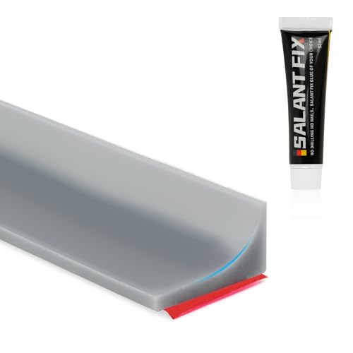 Rechtwinklige Schwallschutzleiste für Duschen, Selbstklebender Duschdichtungsschwallschutz, Wasserdichte Duschdichtung