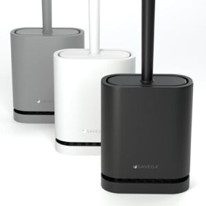 SAVEGA Klobürste aus Silikon, Toilettenbürste für die Wandmontage, WC Bürste ohne Bohren, schwarz, antibakteriell, hygienisch, langlebig