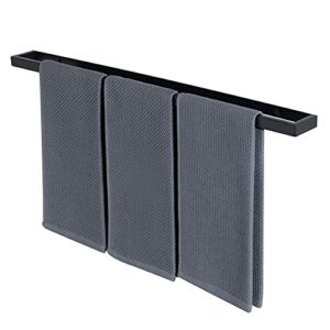 Schwarzer Handtuchhalter mit Bohren, Wandmontage für Badezimmer und Küche, Edelstahl, 70CM