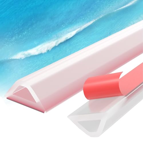 Transparente Schwallschutzleiste Dusche Selbstklebend - 200CM Wasserstopper für Küchen und Badezimmer