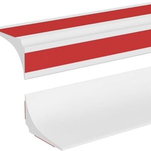 3 Meter Selbstklebend Schwallschutzleiste Dusche (15mm×12mm), Silikon Wasserstopper Badewannen-Randleiste, Duschschwelle Wasserdamm für Küchen, Bäder, Waschbecken, Arbeitsplatte, Weiß (Beidseitig klebend)