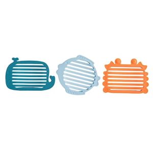 KICHOUSE 3 Stück Silikon Seifenhalter Schnelltrocknend Mit Ablauf FÜR Badezimmer Dusche Kompakt Gratfrei - Ein Set aus drei Silikon-Seifenhaltern mit schneller Trocknung und Abflussfunktion für ein sauberes Badezimmer.