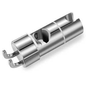 Vinabo Duschkopfhalterung ohne Bohren, 18 – 25 mm Durchmesser, verstellbar, Halterung für Handbrause mit Haken und integriertem Abstandshalter zum Schutz der Duschstange