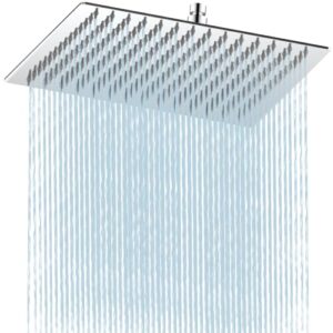 Wassersparer Duschkopf aus Edelstahl mit poliertem Chrom-Finish, ideal für die Haut und Gesundheit