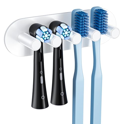 Elektrische Zahnbürste Halter, Zahnbürsten Aufbewahrung, Wandhalter ohne Bohren, Selbstklebend, praktischer und leistungsstarker Lösung für Badezimmer