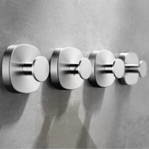 ZUNTO Handtuchhalter Ohne Bohren, 4 Stück Edelstahl Haken für Bad & Küche, Vakuum Kleiderhaken - Saugnapf Haken, Bohrfrei, Verstellbar und Wiederverwendbar, Rückstandsfrei