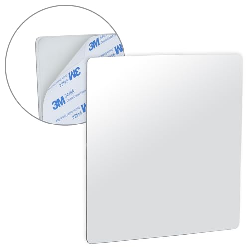 Rasierspiegel mit 3M-Kleber, antibeschlagsicher und bruchsicher für das Bad, Quadratspiegel 16cm x 16cm