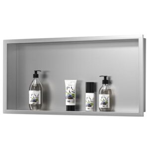 Hochwertige Wandnische aus Edelstahl für Duschmöglichkeiten oder Aufbewahrung von Badeprodukten