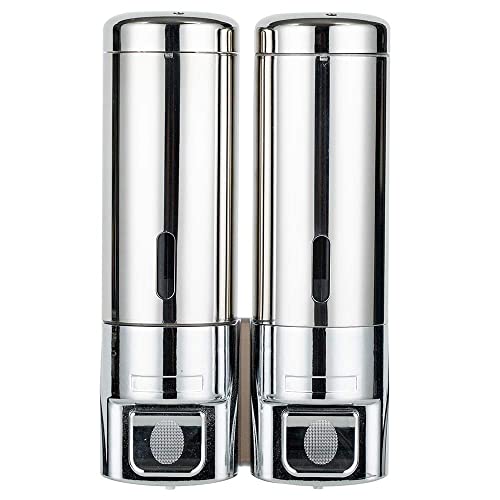 Doppelspender für Shampoo und Duschkörperpflege, 300 ml, Edelstahl, Badezimmer, komfortabel und leicht zu installieren