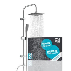 Duschsystem ohne Armatur 2 in 1 mit großer Regendusche und Handbrause, ideal zum Nachrüsten