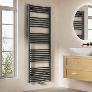 Effizienter Handtuchwärmer für das Badezimmer - EMKE Badheizkörper Gerade 160x60 cm, Anthrazit, 762W